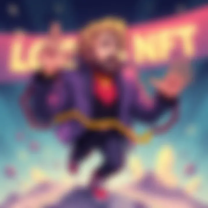 Logan Paul's NFT showing a significant drop in value from $635,000 to $155 with a graphic illustration.