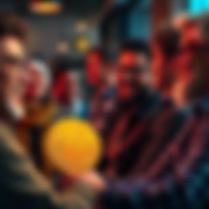 A group of diverse individuals discussing their Bitcoin investment journeys, showing smiles and expressions of reflection