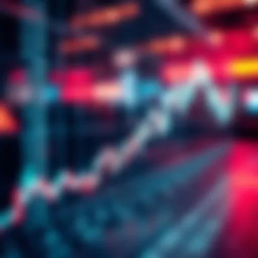 A close-up view of a six-month financial chart showing market trends and fluctuations, with a focus on long-term growth.