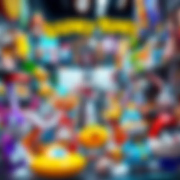 A selection of Warner Bros' Looney Tunes NFTs displayed on a digital marketplace, showing various cartoon characters in vibrant colors.