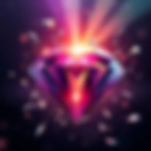 Illustration of a broken diamond representing the struggles of Loopring's technology with LRC symbol fading away