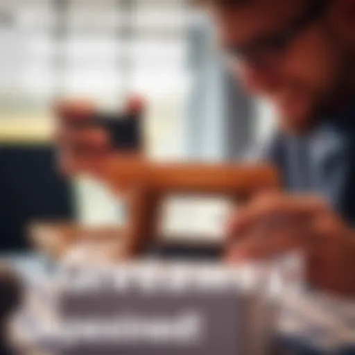 A person unboxing the SenseCAP T2000 LoRaWAN Assettracker with excitement, showcasing the product and giveaway details