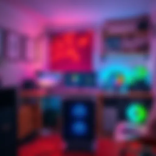 A home setup featuring LoraWan mining hardware and a cozy workspace