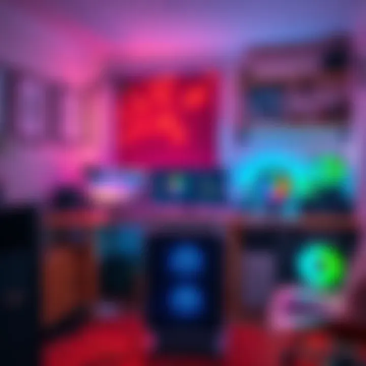 A home setup featuring LoraWan mining hardware and a cozy workspace