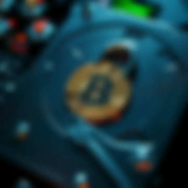 A digital representation of a hard drive with a broken lock symbolizing the loss of 9,000 Bitcoin, emphasizing a significant cryptocurrency loss story.