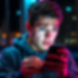 Lost Cryptocurrency Recovery Phrase A person looking distressed while using a smartphone, representing the loss of a recovery phrase for a cryptocurrency wallet, symbolizing financial loss.