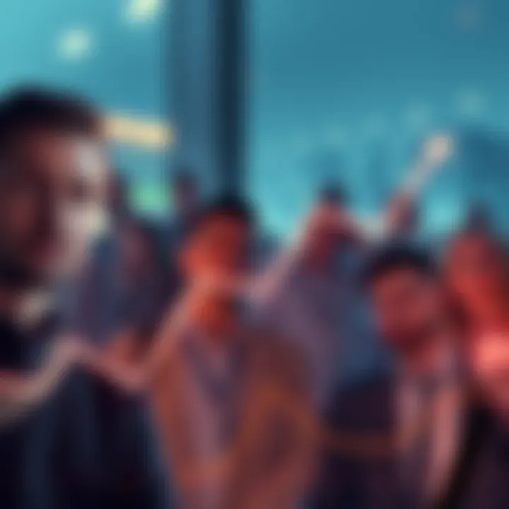 Low Public Interest in Bitcoin A graph showing a decline in public interest toward Bitcoin in 2025, with people looking concerned in the background.