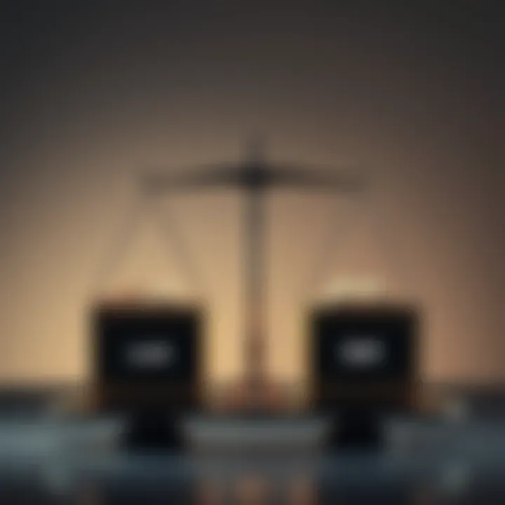 A person weighing two boxes, one labeled 'Luck' and the other 'Skill', representing the debate on success.