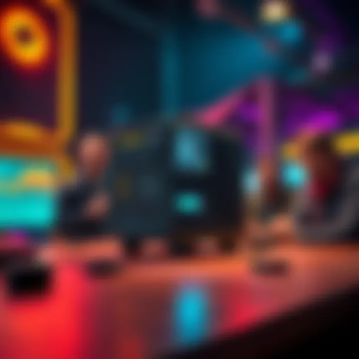 A Lucky Miner LV07 device placed on a table with miners discussing its performance