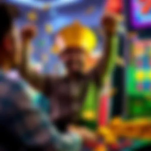 A player celebrating after winning big with two multipliers on a slot machine in just three spins.