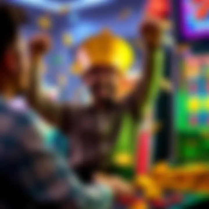 A player celebrating after winning big with two multipliers on a slot machine in just three spins.