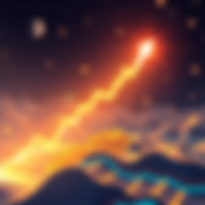 Graph showing Lunc price trending upwards with a bright future ahead, symbolizing investor optimism