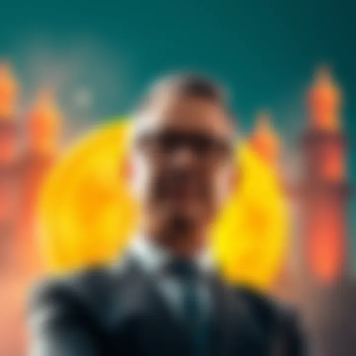 Luxembourg's Finance Minister stands in front of a Bitcoin symbol, showing support for cryptocurrency investment strategies.