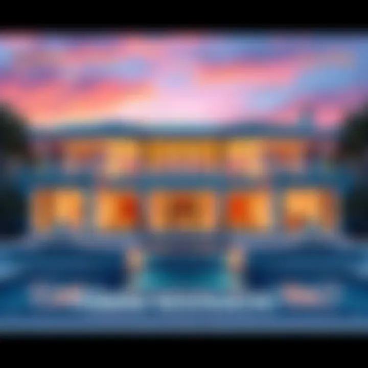 Exterior view of the $100M mansion named 'La Fin', showcasing its modern design and opulent features.