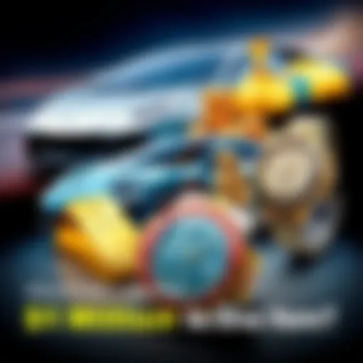 A collage showing various luxury items and investment options, like a sports car, a gold bar, and a high-end watch, symbolizing choices for spending one million dollars