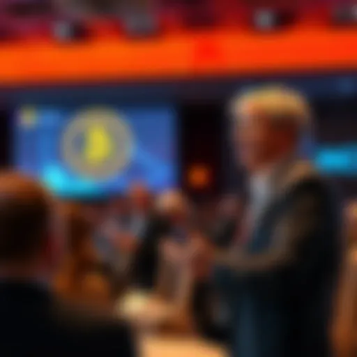 Lyn Alden discussing the history of money and Bitcoin's impact at a seminar