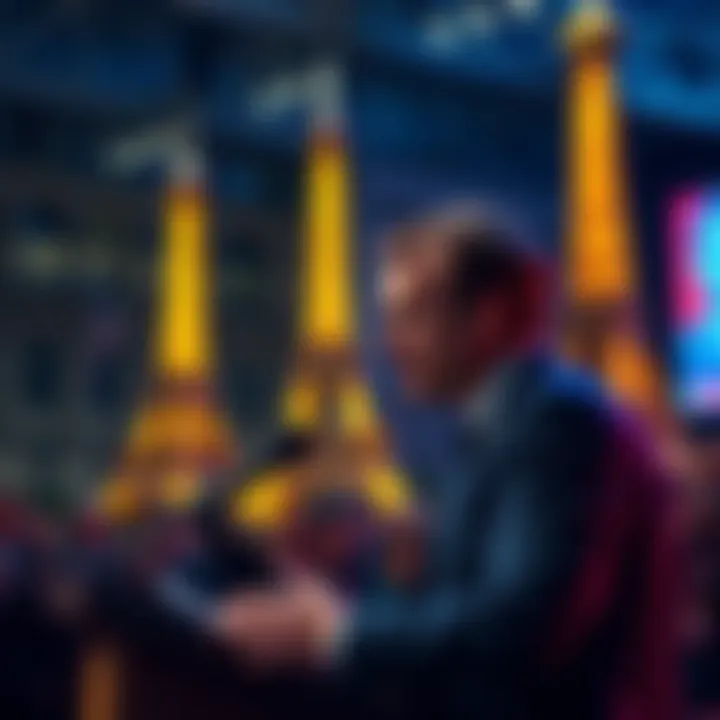 President Macron speaking at the Paris Blockchain Week, emphasizing the importance of blockchain technology