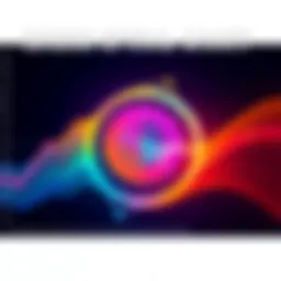 A colorful chart showing a spiral pattern with an upward trend, illustrating halvings over time.