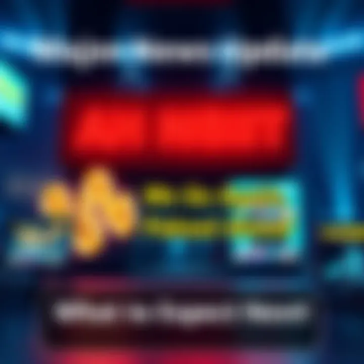 Graphic showing a breaking news alert with headlines and vibrant visuals indicating significant changes ahead