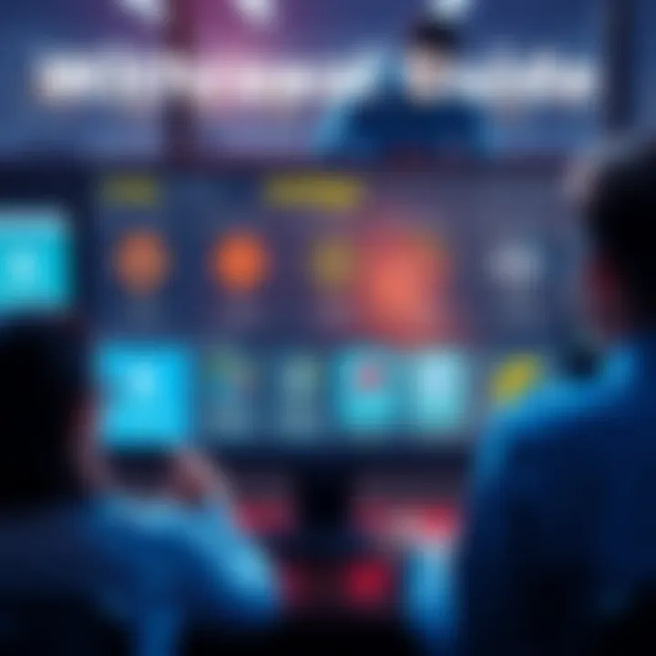 A computer screen displaying different platforms for redeeming mAlgo, with worried people looking on