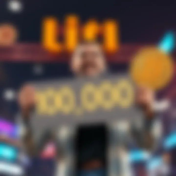 A man holding a sign indicating he sold 10,000 Bitcoin, celebrating his investment success after 14 years.