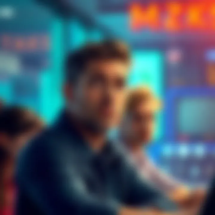 A man with a thoughtful expression weighing options in his head while a girl looks confused next to him.