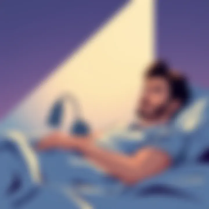A man waking up in bed with a thoughtful expression, symbolizing morning wood and its connection to health.