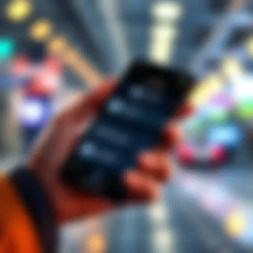 A person holding a smartphone displaying Trezor Safe 7 wallet interface with multiple passphrase wallets visible