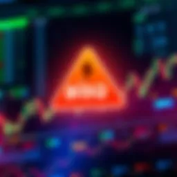 A graphic showing a warning sign about Bisq's mandatory update with the Bisq logo and a background of digital trading elements.