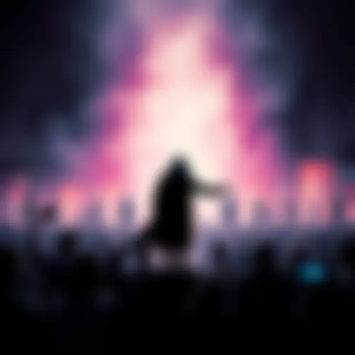 A figure casting a shadow over a crowd, symbolizing manipulation in society