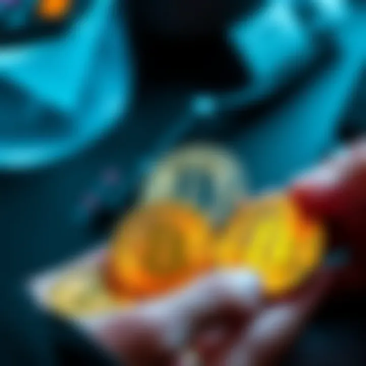 MARA Holdings showcasing Bitcoin coins as they sell part of their holdings due to new treasury policy changes