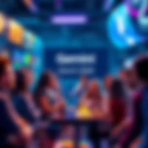 People engaging in a lively discussion about crypto topics in a vibrant online community forum