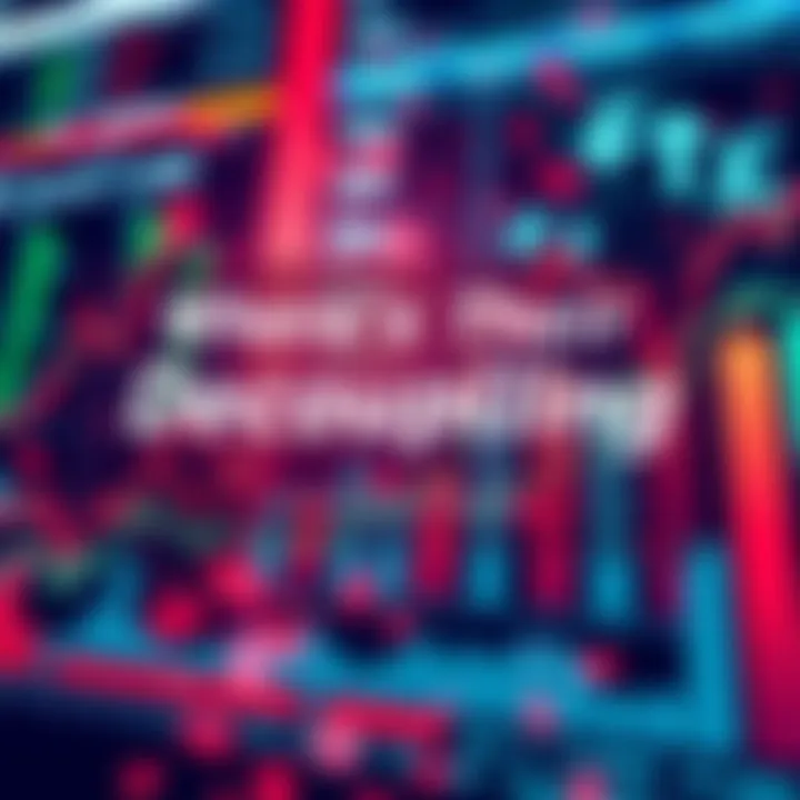 A visual representation of market decoupling trends with graphs and economic symbols