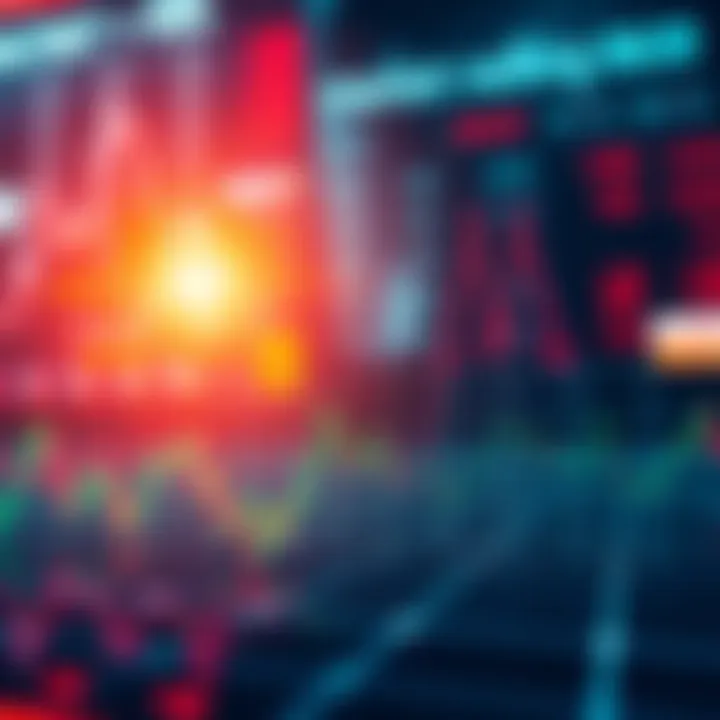 A graph showing fluctuating market prices and investor reactions due to price dilution