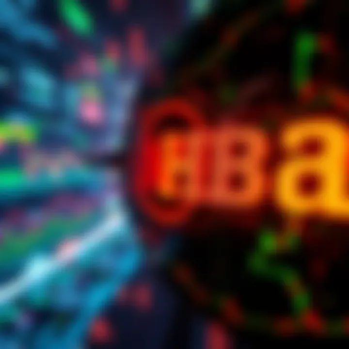 A visual representation of market fluctuations with Nvidia and HBAR symbols, illustrating the chaos and manipulation in the trading world.