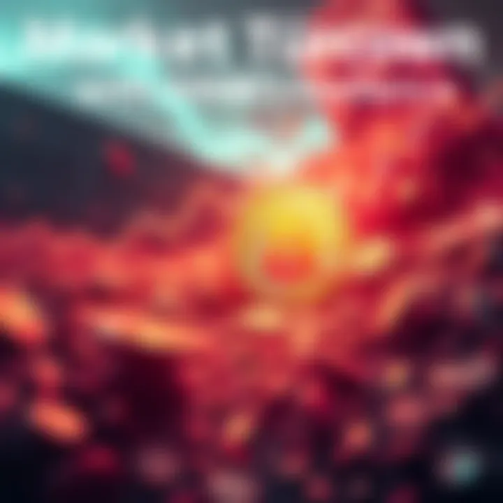 A visual representation of the cryptocurrency market downturn, highlighting the contrast between falling coins and the emergence of RAWW as a resilient player.