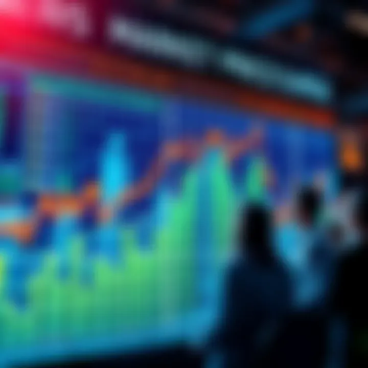 Market Price Surge Graph showing an upward trend in market prices with surprised investors watching.