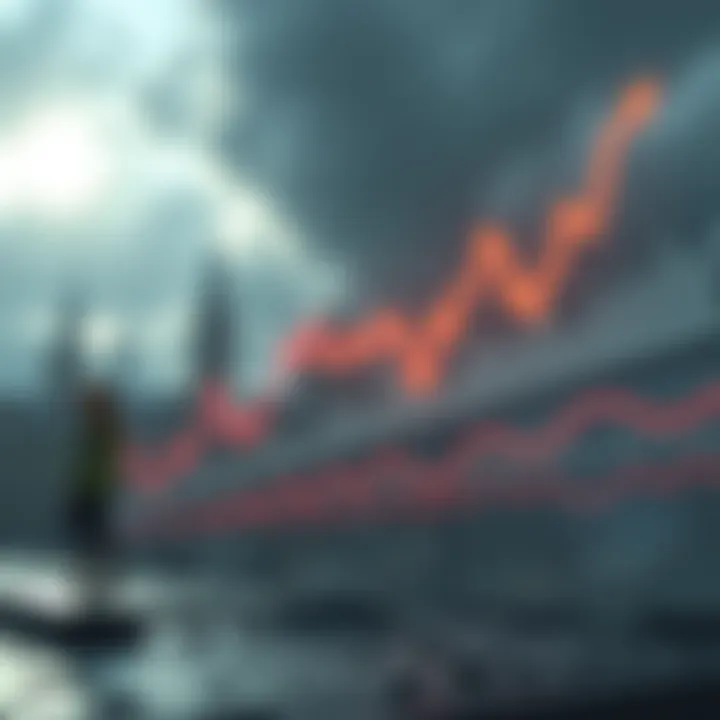 A graph showing declining market prices with a distressed community in the background, emphasizing the need for help from Danny McCabe.