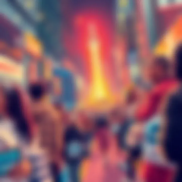 Illustration depicting a dramatic surge in trading volume with visual elements resembling a clearance sale