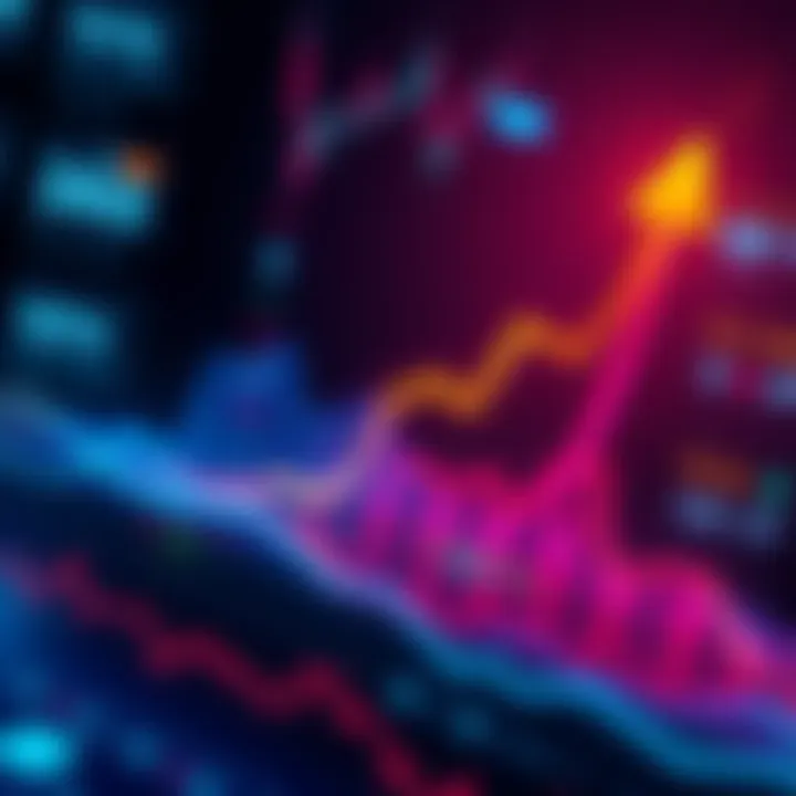 Graph showing a rising market trend with arrows pointing upwards, representing investor confidence and potential gains.