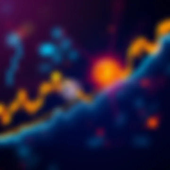 A stock market graph showing an upward trend with highlighted figures, representing the unexpected rise of Mstr and BTC amidst selling rumors.