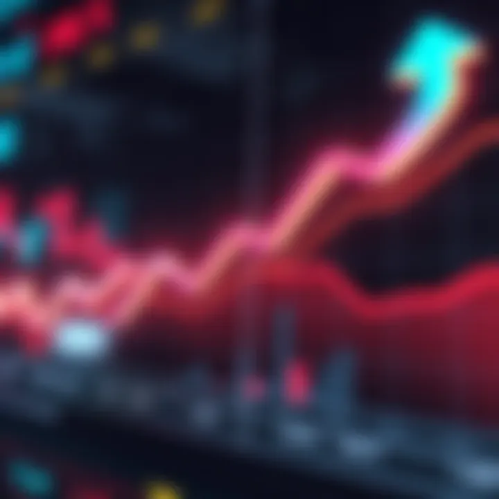 A graph showing recent market trends with upward and downward arrows, highlighting key changes and insights for investors.