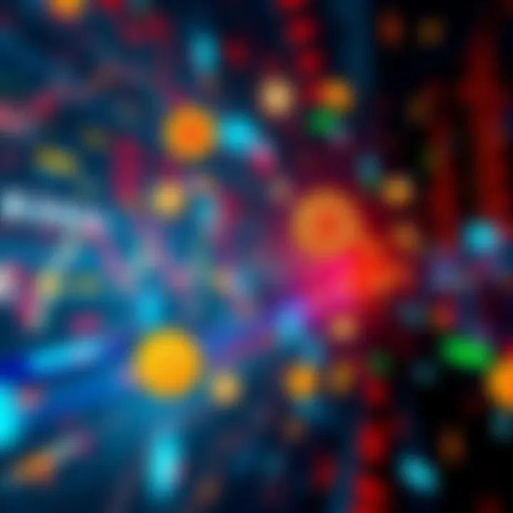 Abstract representation of falling cryptocurrency values amidst a chaotic market, depicting graphs and digital currency symbols in freefall.