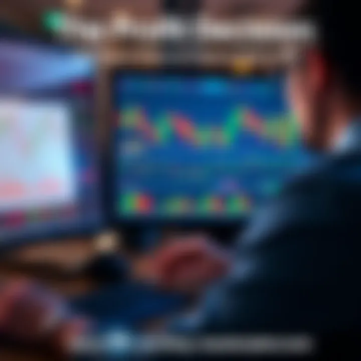 A person analyzing stock charts on a computer screen with financial data and graphs visible, contemplating timing the market at $40,000