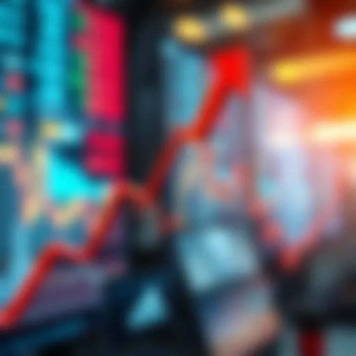 A graph showing market trends with an upward arrow, indicating potential recovery signs in 2025.