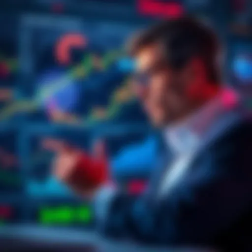 A person analyzing stock charts and graphs with a contemplative expression, representing a deep dive into market strategies and insights.