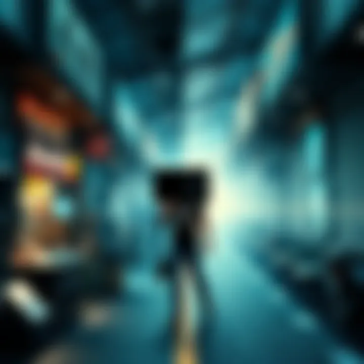 A split image showing a bustling market on one side and an empty community forum on the other, highlighting the disconnect between market activity and community trust.