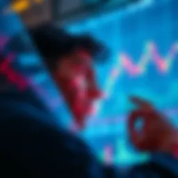 A person looking at a financial chart with rising and falling lines, expressing confusion about market trends.