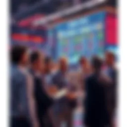 People engaging in a lively discussion about market events and trading strategies.