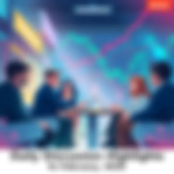 A group of people discussing market trends and trading ideas in a digital chat room.